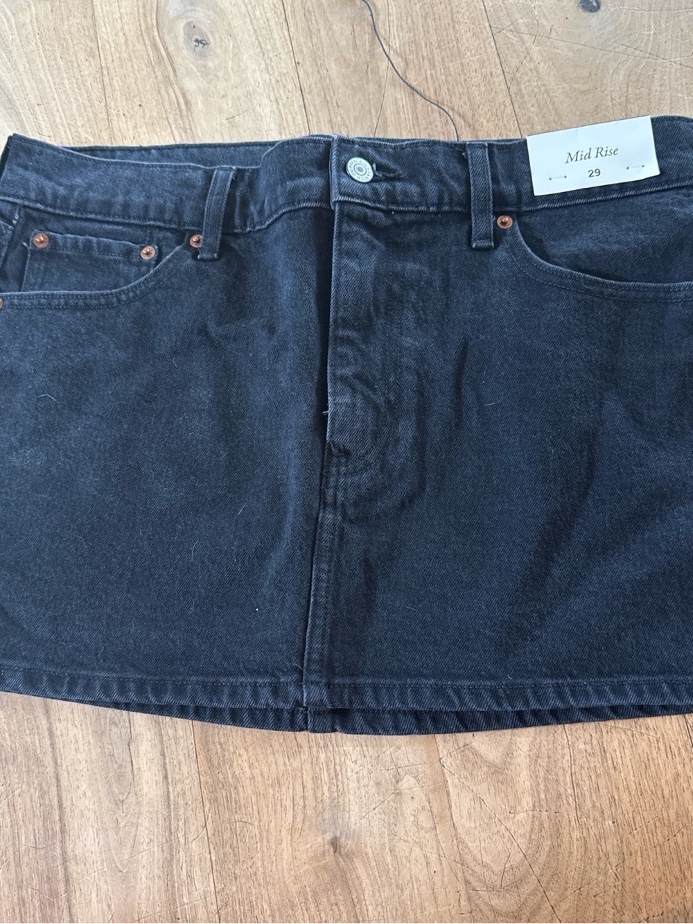 Abercrombie & Fitch Black Denim Mini Skirt